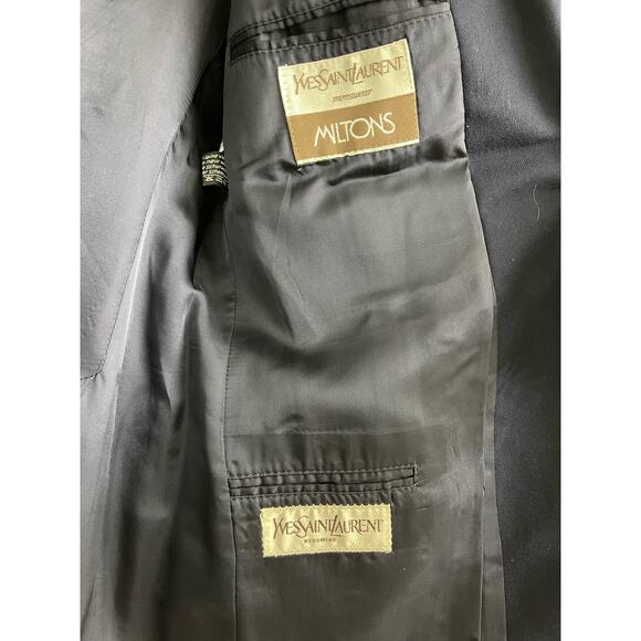 Yves Saint Laurent YSL Wool Blazer Sportcoat Professional Career Navy Fits M/L - Picture 4 of 9